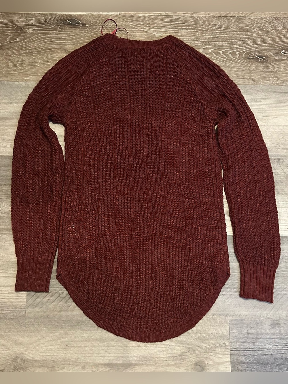 NWT XS Pink Republic Burgundy Knit Swetaer - Picture 5 of 7